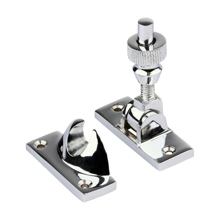 TIMCO Brighton Pattern Sash Fastener Polished Chrome Solid Brass Screw Fixing