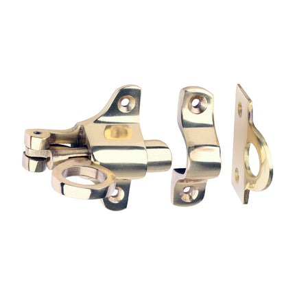 Timco Fanlight Catch, Polished Brass Lime