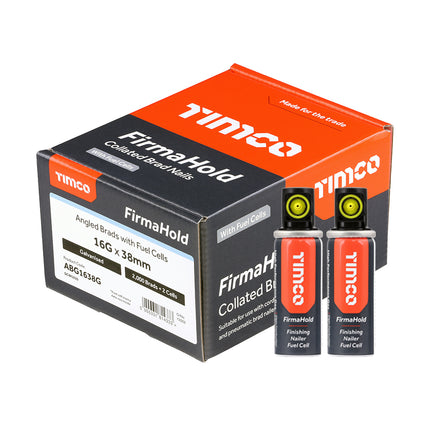 Timco Firmahold Collated Brad Nails & Fuel Cells Galvanised Steel
