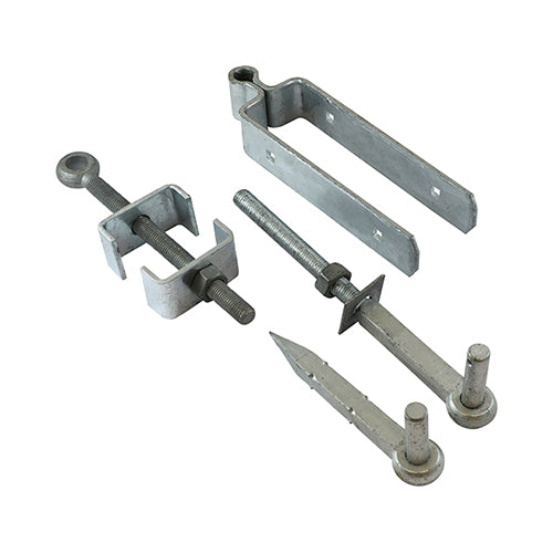 Timco Adjustable Hinge Set, Hot Dipped Galvanised Steel