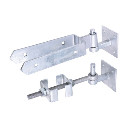 Adjustable Hinge Set With Hook On Plate - Hot Dipped Galvanised