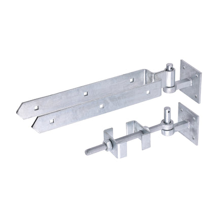 Timco Adjustable Hinge Set With Hook On Plate Galvanised Steel