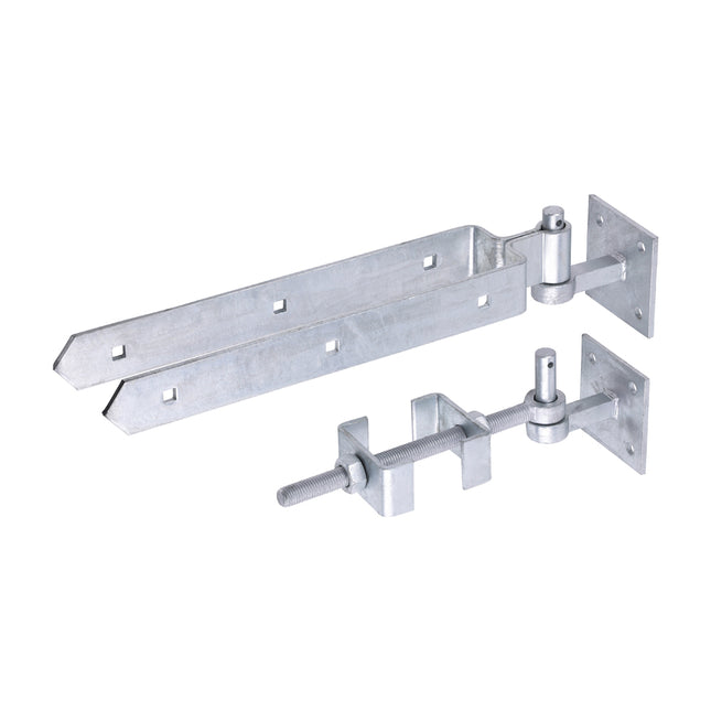Timco Adjustable Hinge Set With Hook On Plate Galvanised Steel