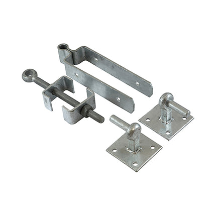 Timco Adjustable Hinge Set With Hook On Plate Galvanised Steel