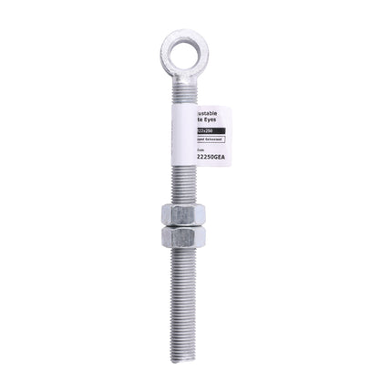 Timco Adjustable Gate Eye With Nuts Galvanised Steel, Lime