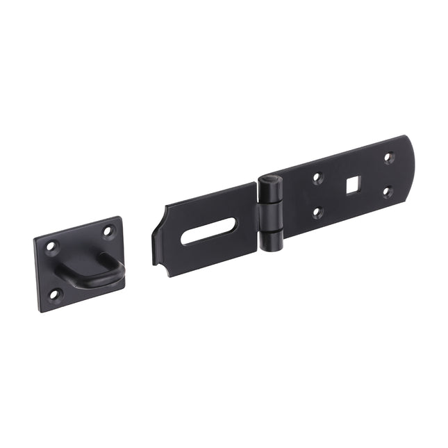 Timco Secure Bolt On Hasp & Staple Steel, Black