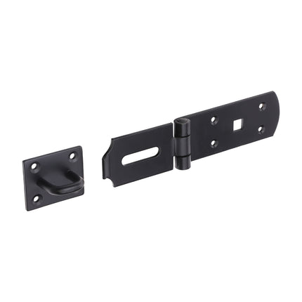 Timco Secure Bolt On Hasp & Staple Steel, Black