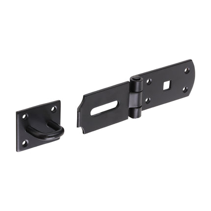 Timco Secure Bolt On Hasp & Staple Steel, Black