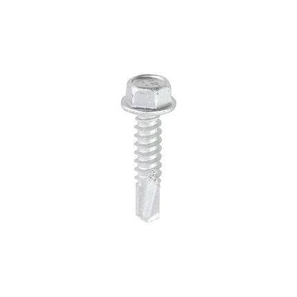 Metal Construction Light Section Screws - Hex - Self-Drilling - Bi-Metal - Exterior - Silver Organic