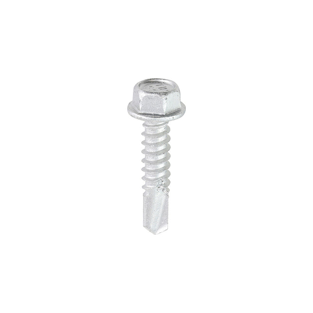 Metal Construction Light Section Screws - Hex - Self-Drilling - Bi-Metal - Exterior - Silver Organic