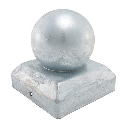 Timco Ball Fence Post Cap, Zinc Steel