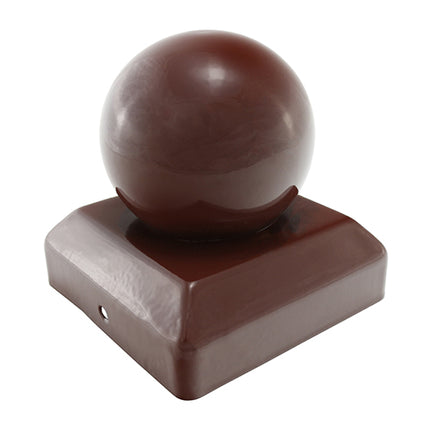 Timco Ball Fence Post Cap, Oxide Red Steel