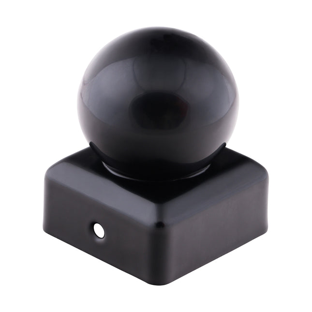 Ball Fence Post Cap - Epoxy Black