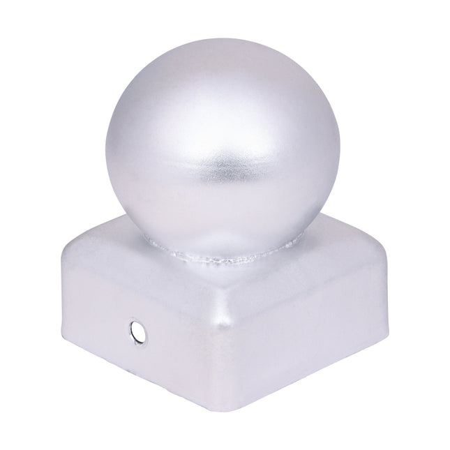 Ball Fence Post Cap - Zinc