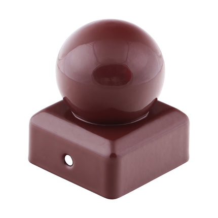 Ball Fence Post Cap - Oxide Red