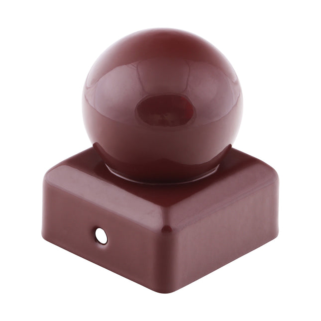 Ball Fence Post Cap - Oxide Red