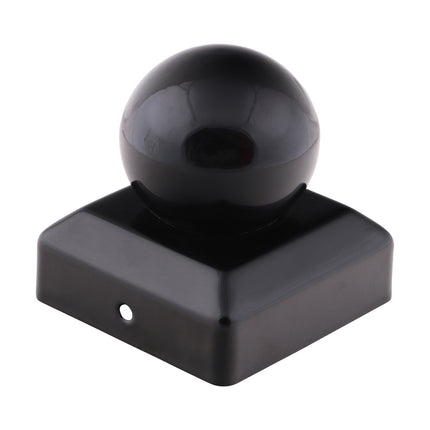 Timco Ball Fence Post Cap, Epoxy Black Steel
