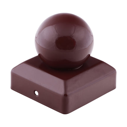 Timco Ball Fence Post Cap, Oxide Red Steel