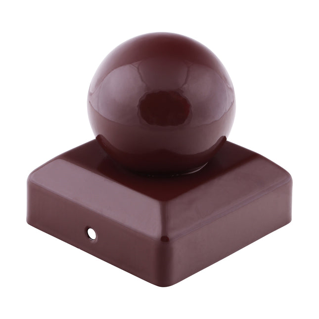 Timco Ball Fence Post Cap, Oxide Red Steel