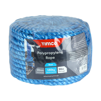 Timco Polypropylene Rope, Blue, Coil