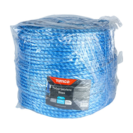 Timco Polypropylene Rope, Blue, Long Coil