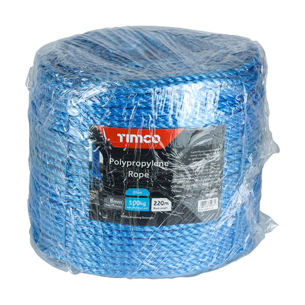 Timco Polypropylene Rope, Blue, Long Coil