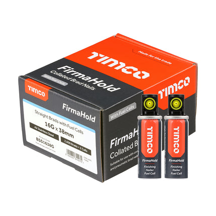 Timco Firmahold Collated Brad Nails & Fuel Cells Stainless Steel