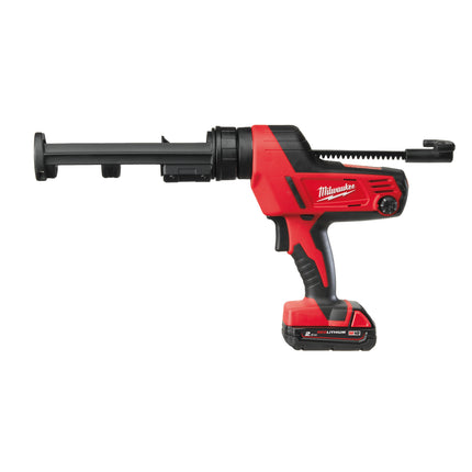Milwaukee M18 Caulk Gun With 400 Ml Tube (C18 PCG/400T-201B), 1 x B2, M12-18 C Charger, Tool bag, 18V