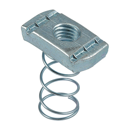 Timco Channel Nuts Long Spring, Zinc Steel