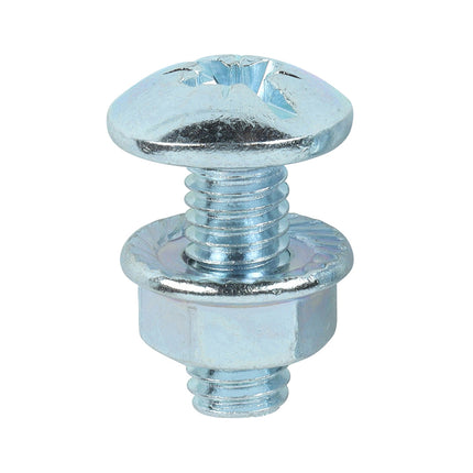 Timco Cable Tray Bolts With Flange Nuts, Zinc Steel