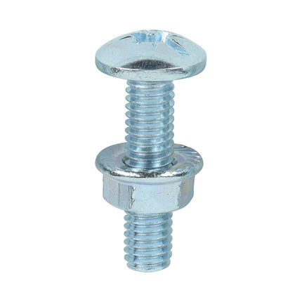 Timco Cable Tray Bolts With Flange Nuts, Zinc Steel
