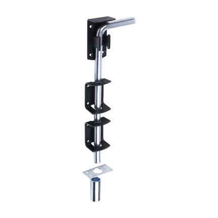 Timco Garage Drop Down Bolt, Black Steel