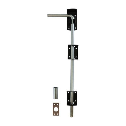 Timco Garage Drop Down Bolt, Black Steel