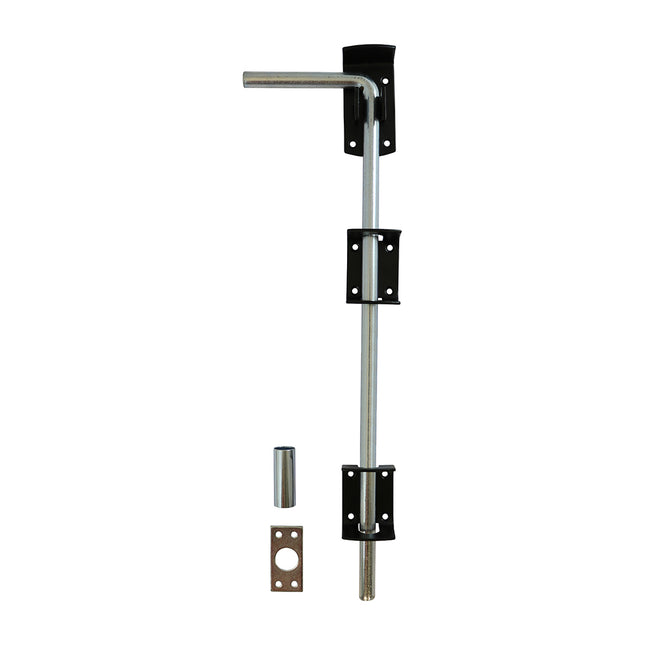 Timco Garage Drop Down Bolt, Black Steel