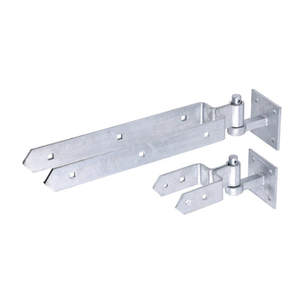 Timco Double Strap Hinge Set With Hook On Plate Galvanised Steel