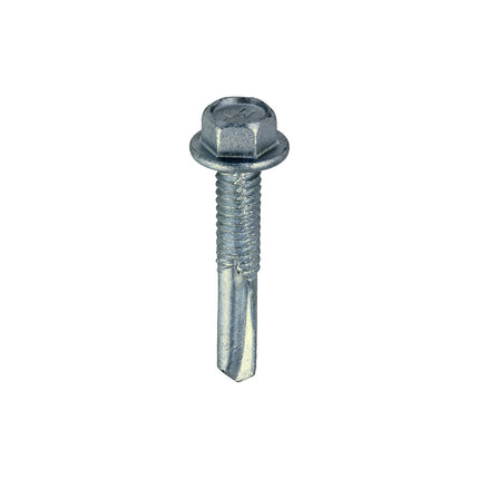 Metal Construction Heavy Section Screws - Hex - Self-Drilling - Exterior - Silver Organic
