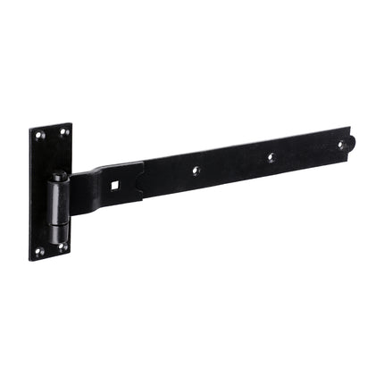 Timco Pair Of Cranked Band & Hook On Plates, Black Steel