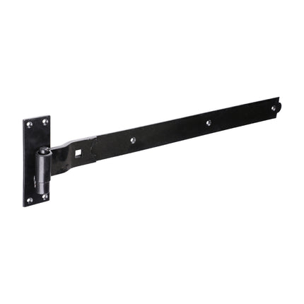 Timco Pair Of Cranked Band & Hook On Plates, Black Steel