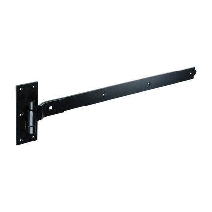 Timco Pair Of Cranked Band & Hook On Plates, Black Steel
