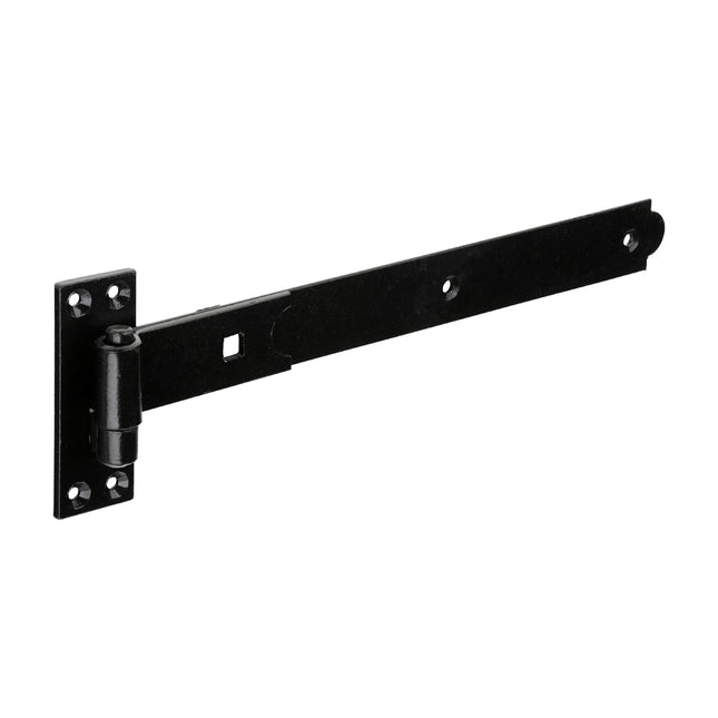 Timco Pair Of Straight Band & Hook On Plates, Black Steel