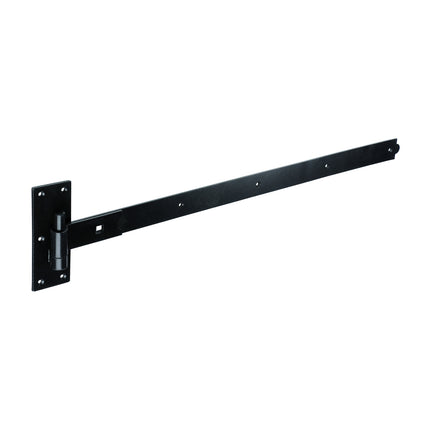 Timco Pair Of Straight Band & Hook On Plates, Black Steel
