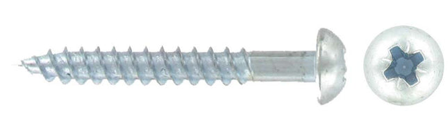 Deligo Woodscrew Rnd 10x3in BZP - HG10300