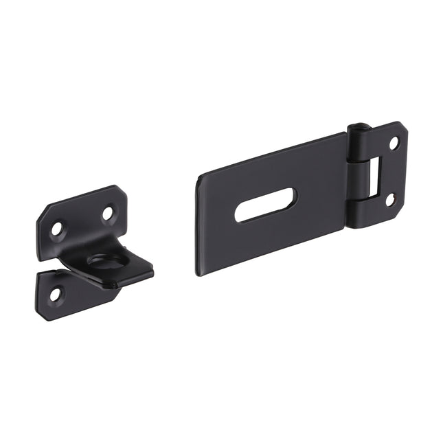 Safety Pattern Hasp & Staple - Black
