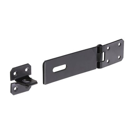 Timco Safety Pattern Hasp & Staple, Black Steel