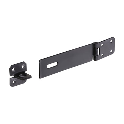 Timco Safety Pattern Hasp & Staple, Black Steel