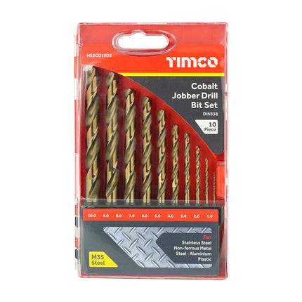 Timco Cobalt Jobber Drill Bit Set Steel