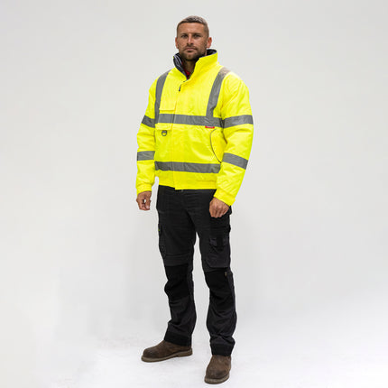 Timco Hi-Visibility Bomber Jacket, Yellow