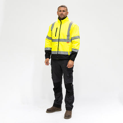 Timco Hi-Visibility Softshell Jacket, Yellow
