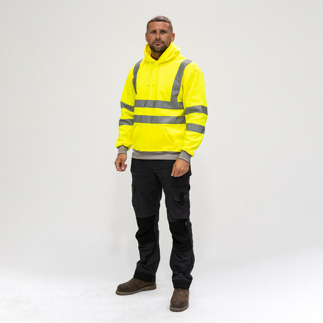 Timco Hi-Visibility Sweatshirt With Hood, Yellow