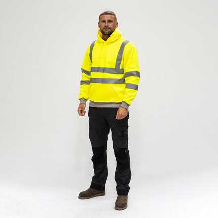 Timco Hi-Visibility Sweatshirt With Hood, Yellow